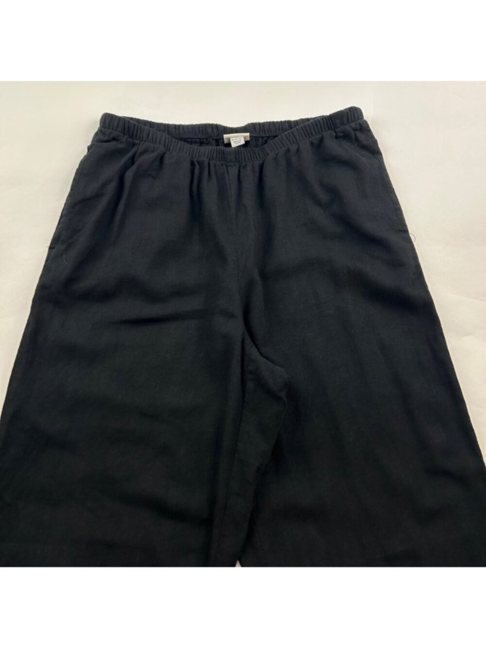 A New Day Black Linen Blend Wide Leg Lounge Pant S - Picture 2 of 8